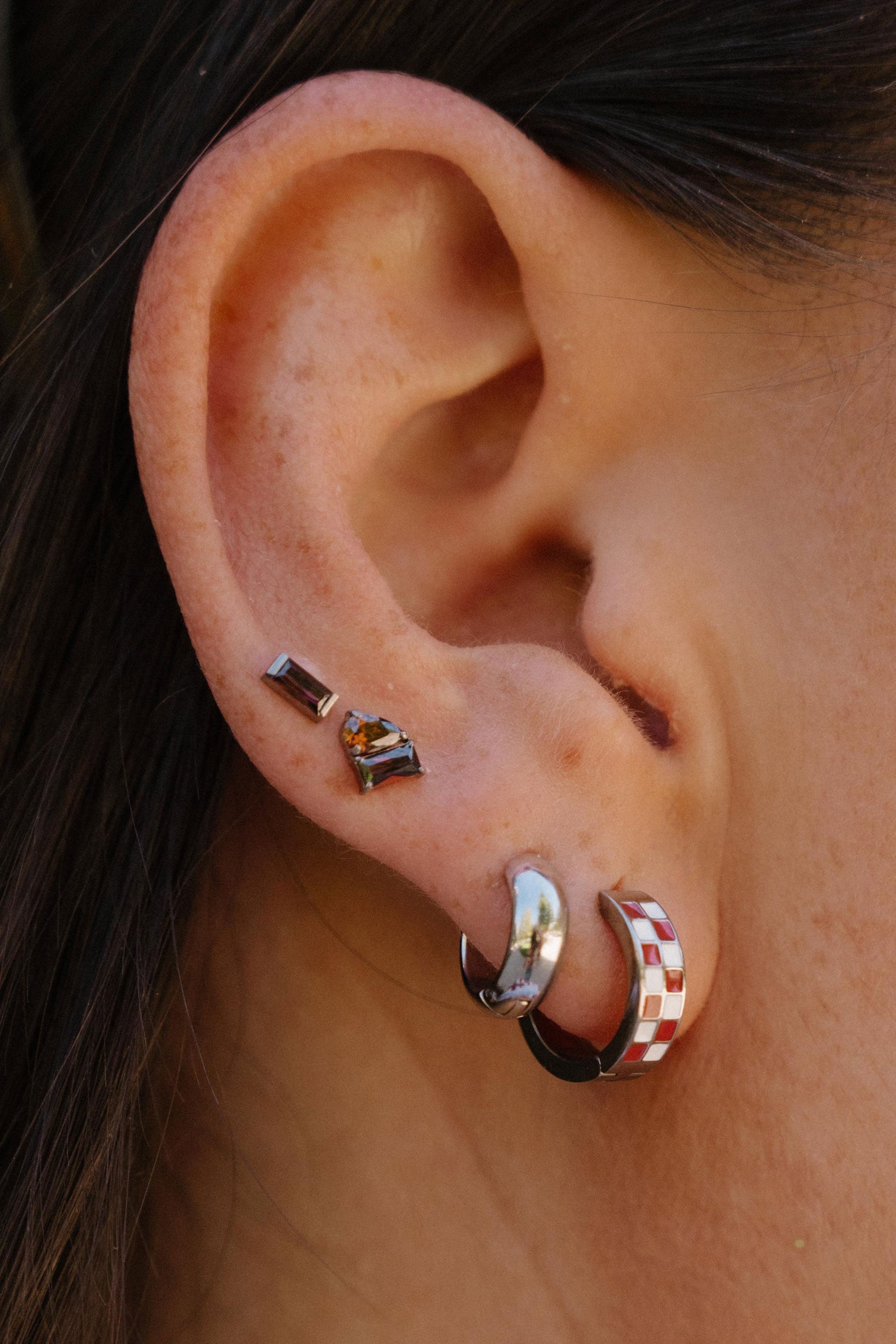 Toi Et Moi Flat Back Stud - Coffee
