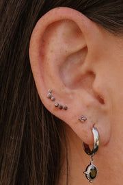 Barnacle Flat Back Stud - Coffee