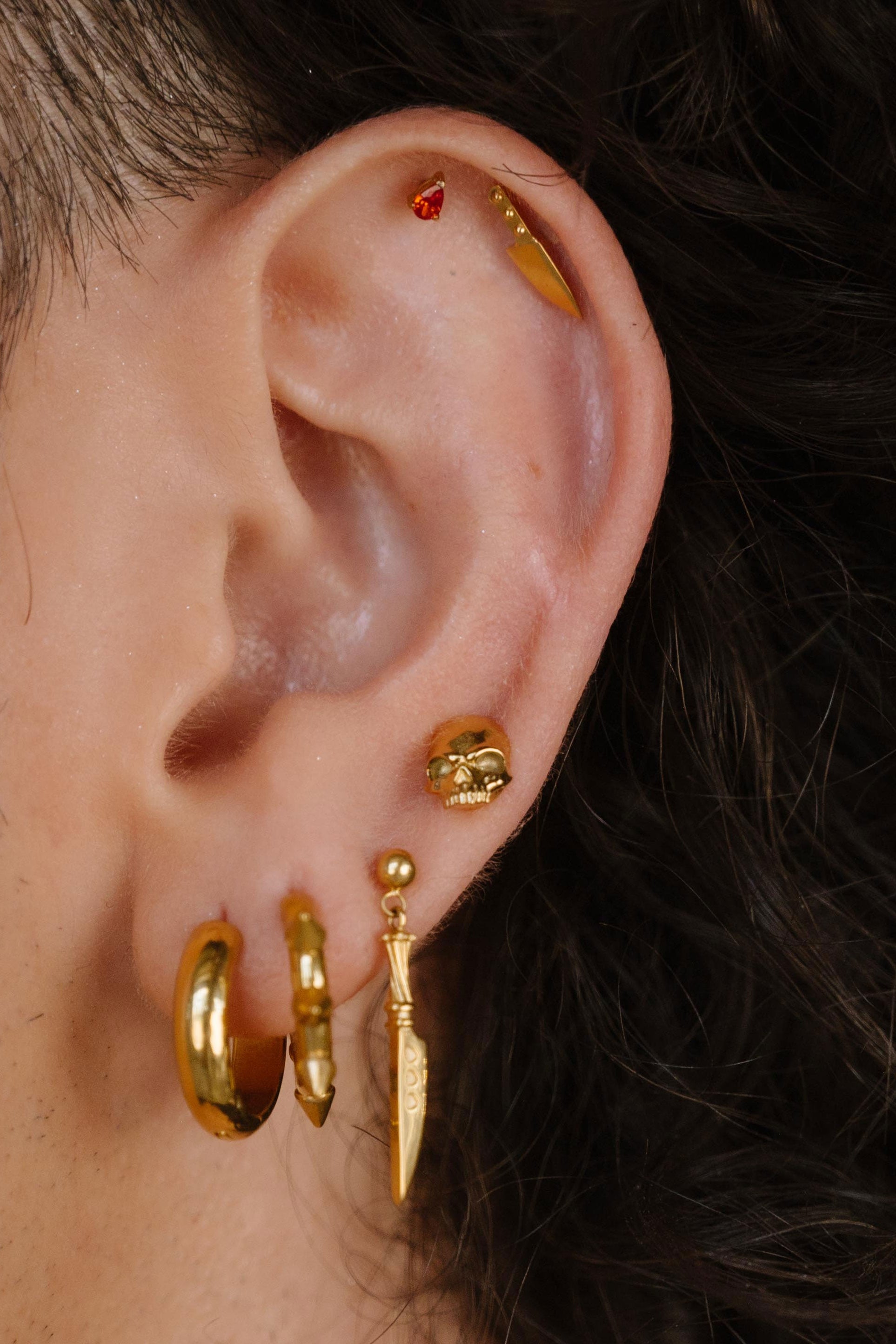 Skull Flat Back Stud