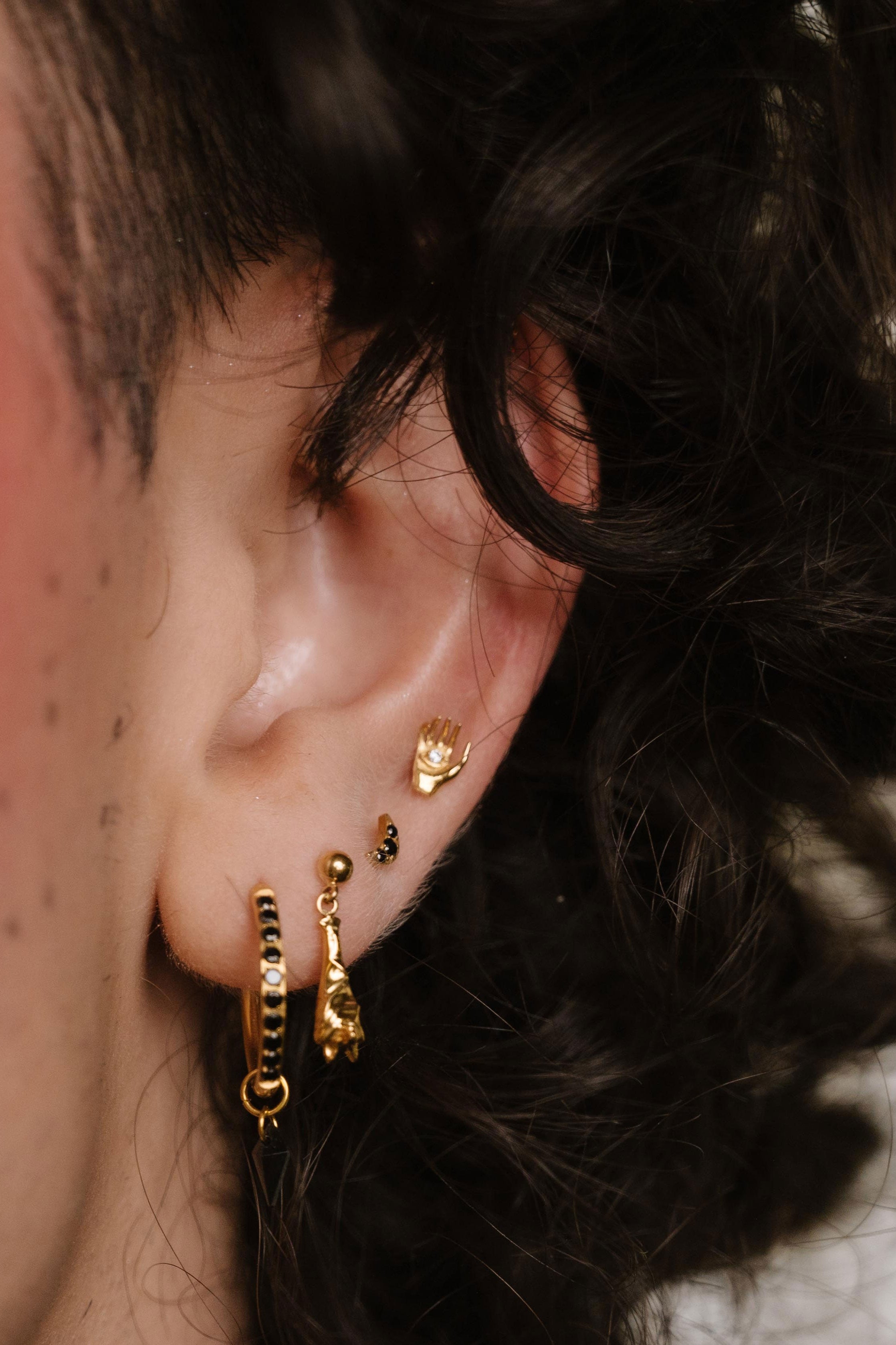 Mystic Hand Flat Back Stud