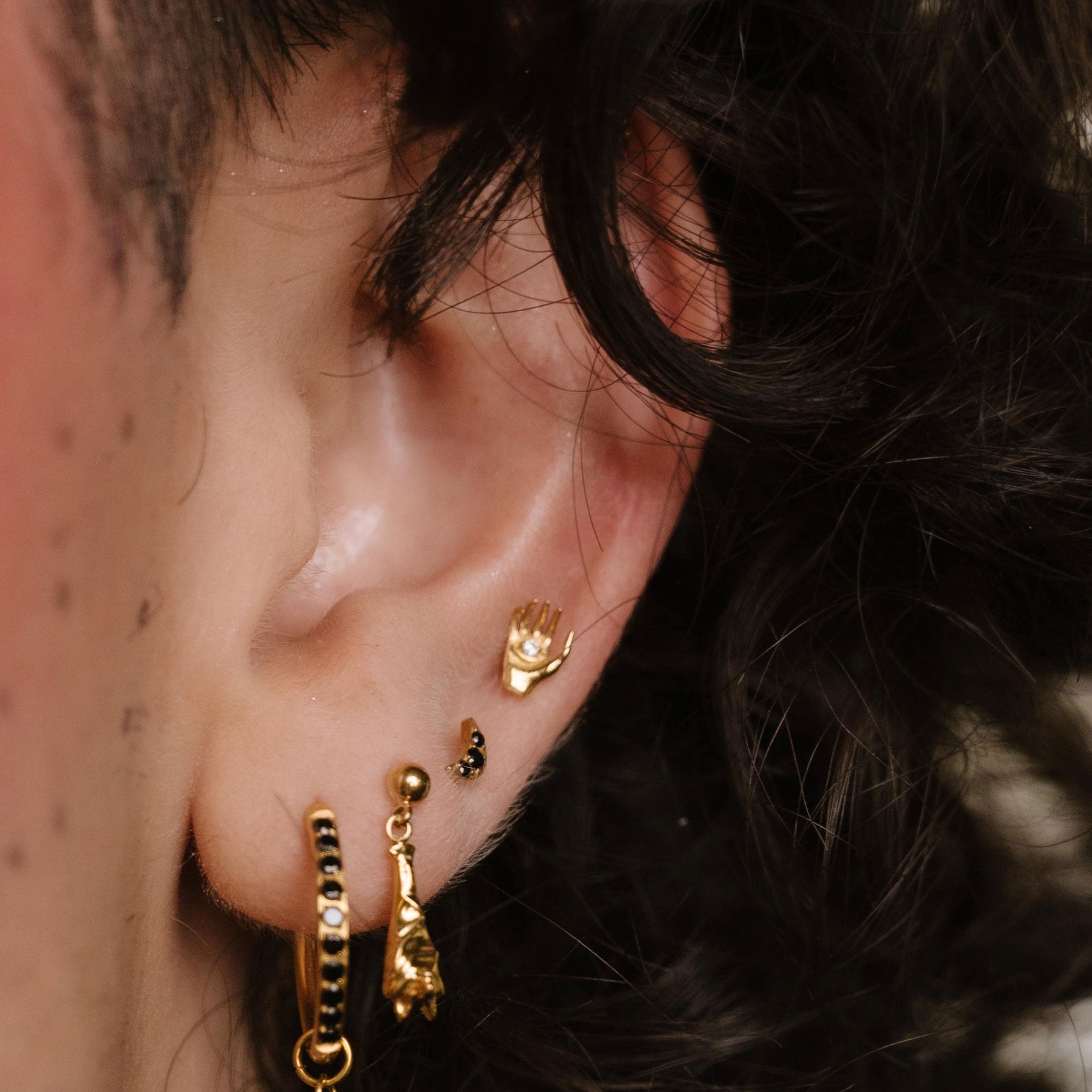 Mystic Hand Flat Back Stud