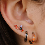Stellar Titanium Hoops - Black