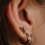Stellar Titanium Hoops - Black