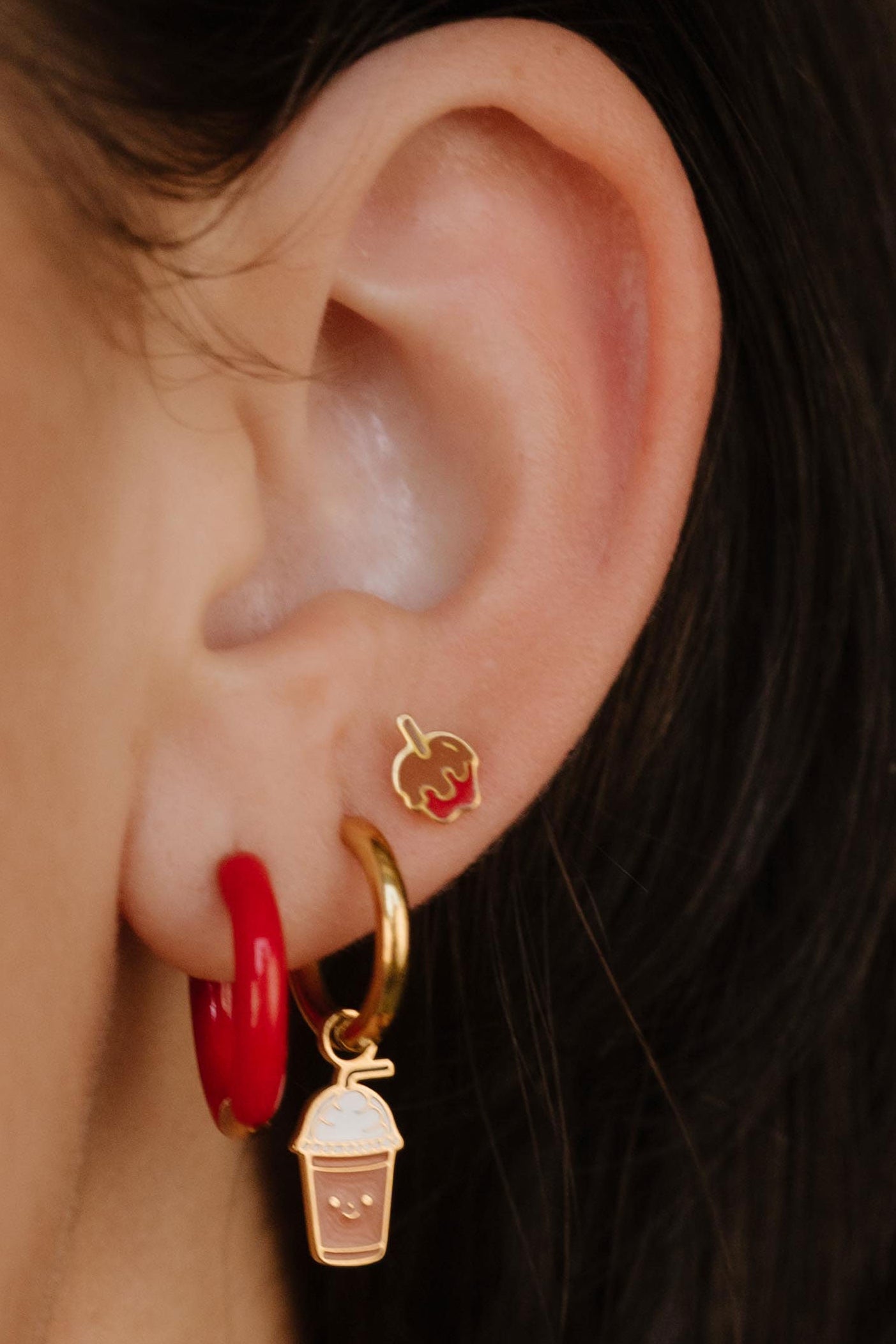 Caramel Apple Flat Back Stud