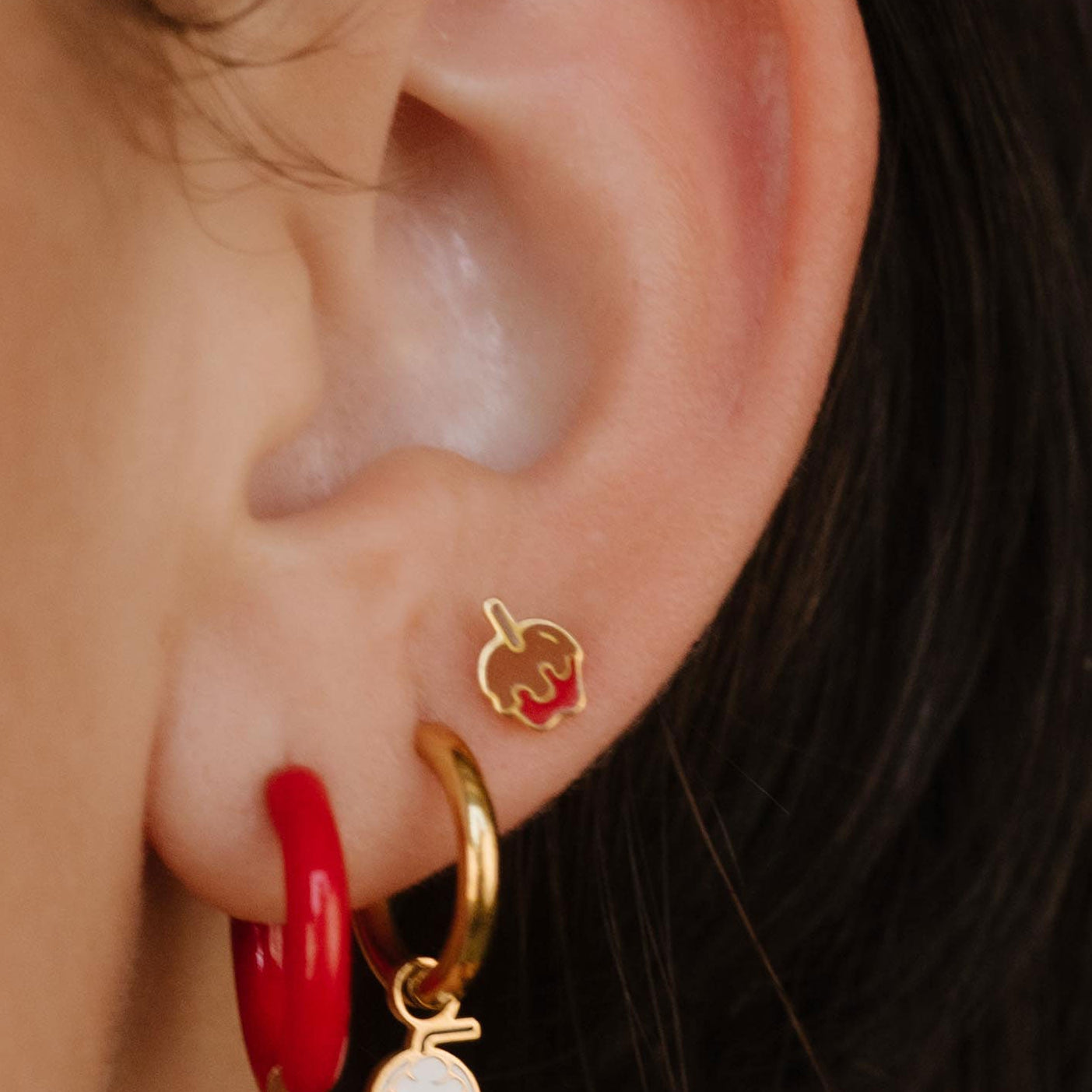 Caramel Apple Flat Back Stud