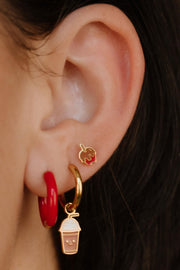 Caramel Apple Flat Back Stud