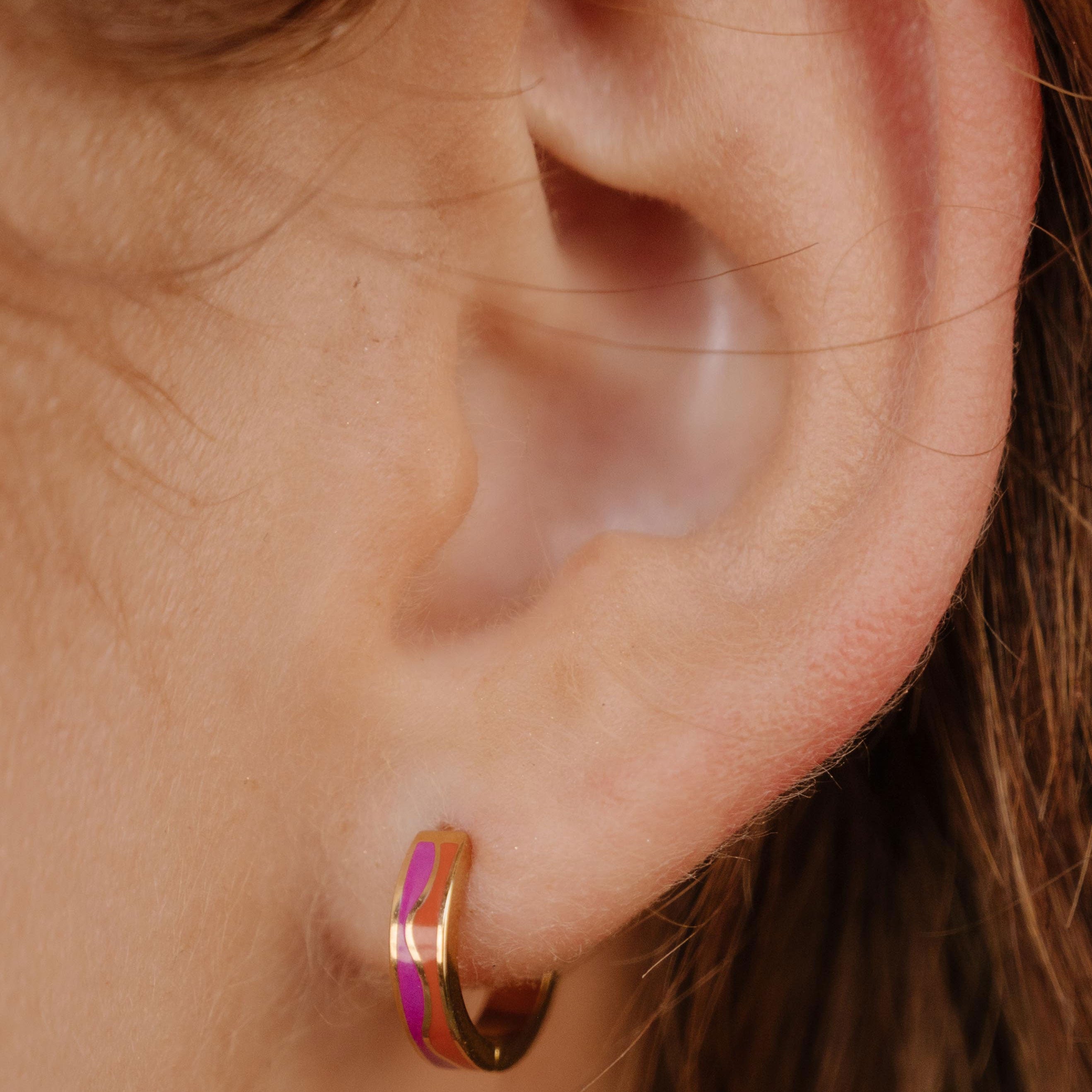 Groovy Titanium Hoops
