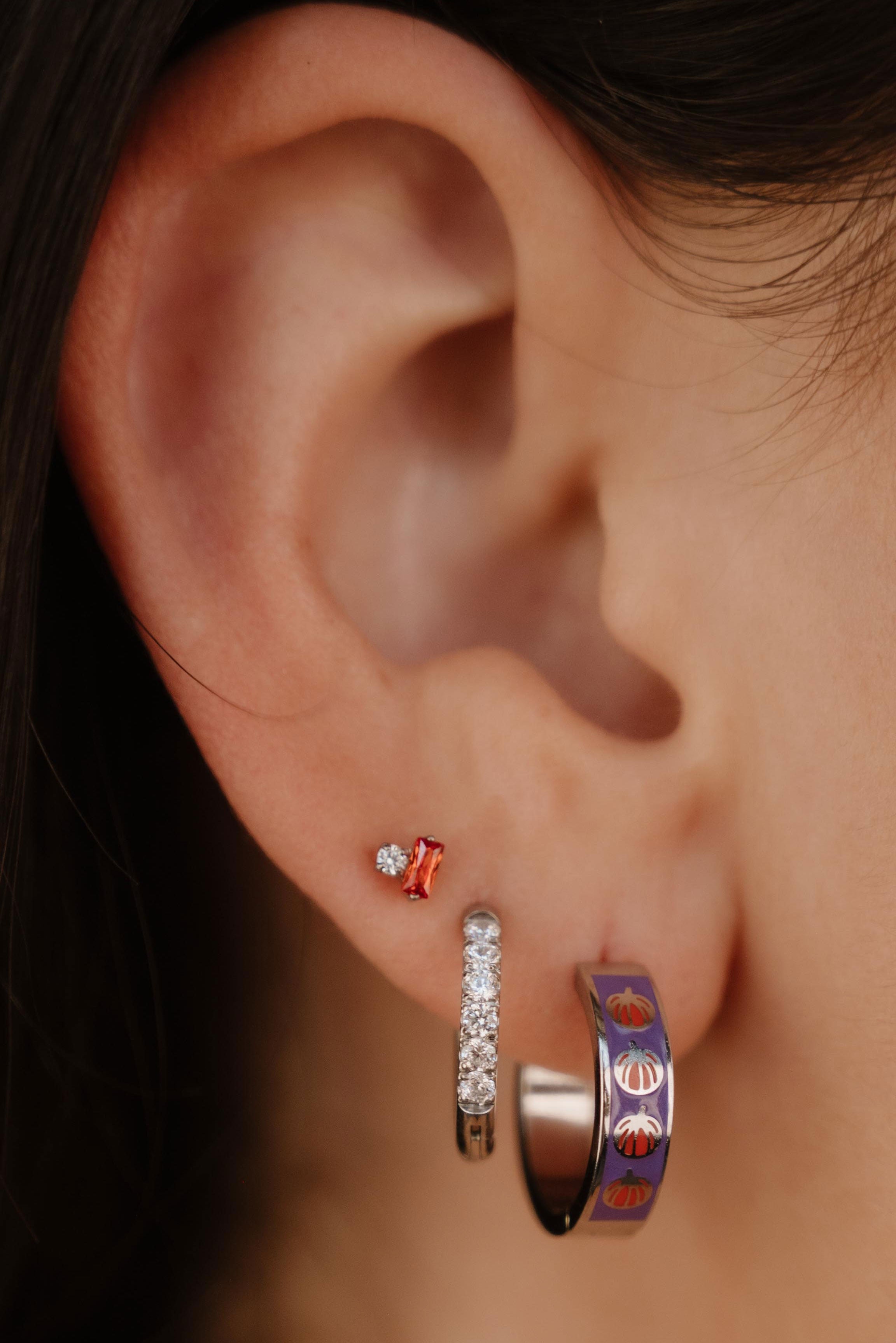 Mira Flat Back Stud - Mai Tai