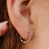 Candy Corn Silhouette Titanium Hoops