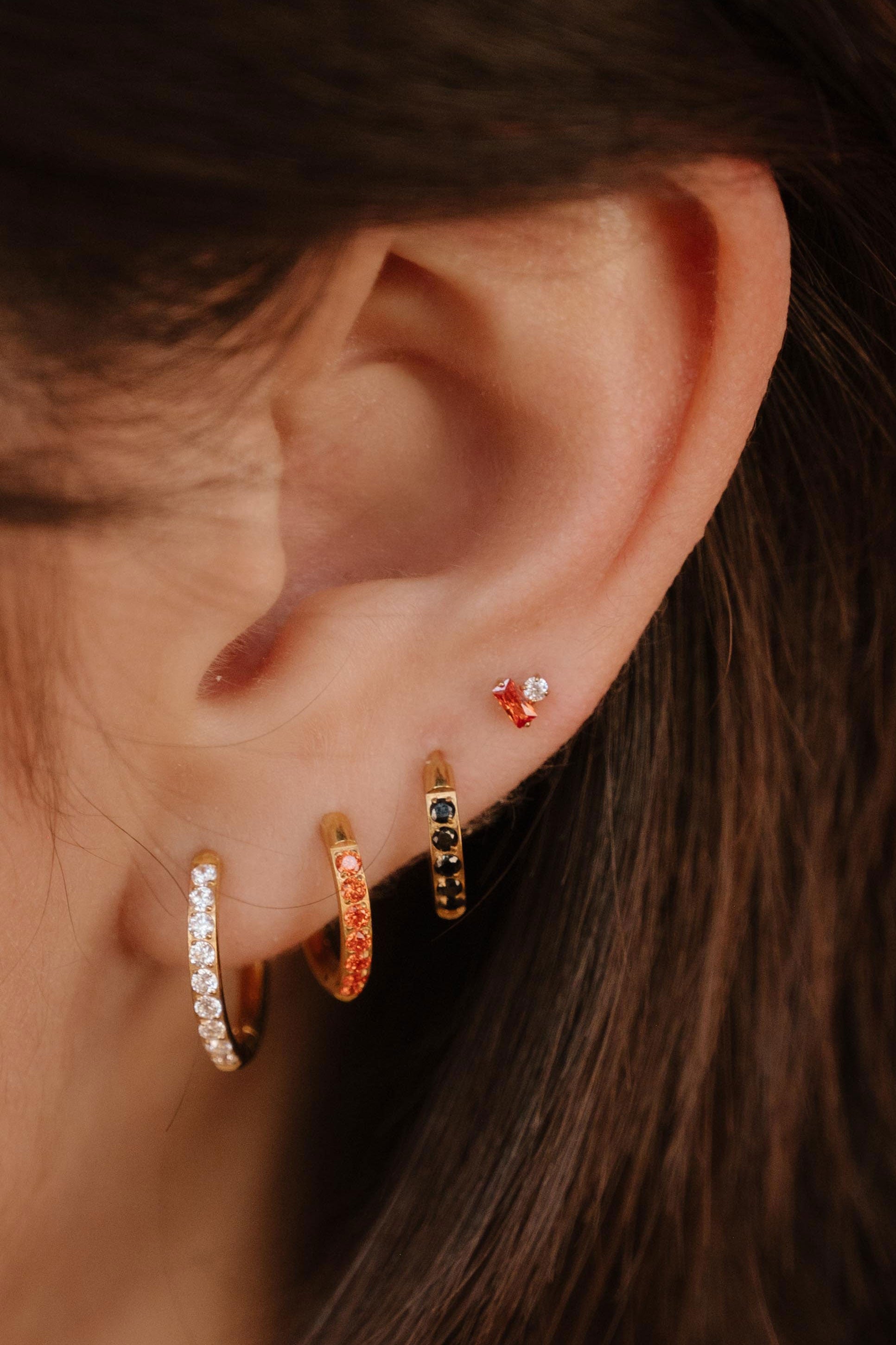 Mira Flat Back Stud - Mai Tai