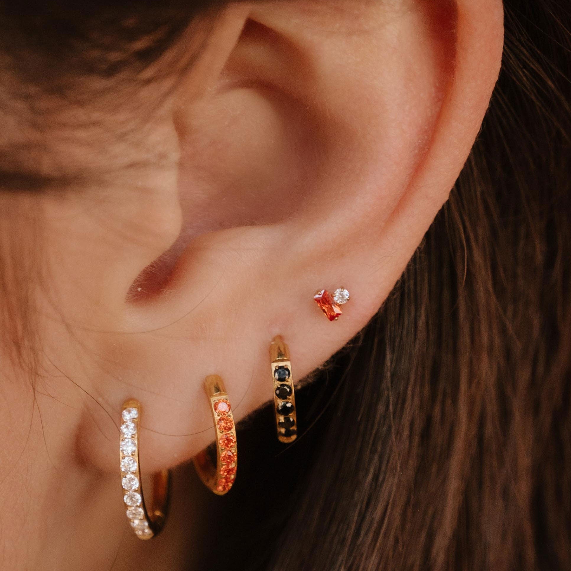 Mira Flat Back Stud - Mai Tai