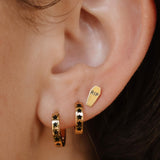 Stellar Titanium Hoops - Black