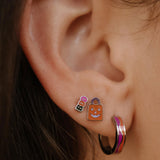 Groovy Titanium Hoops