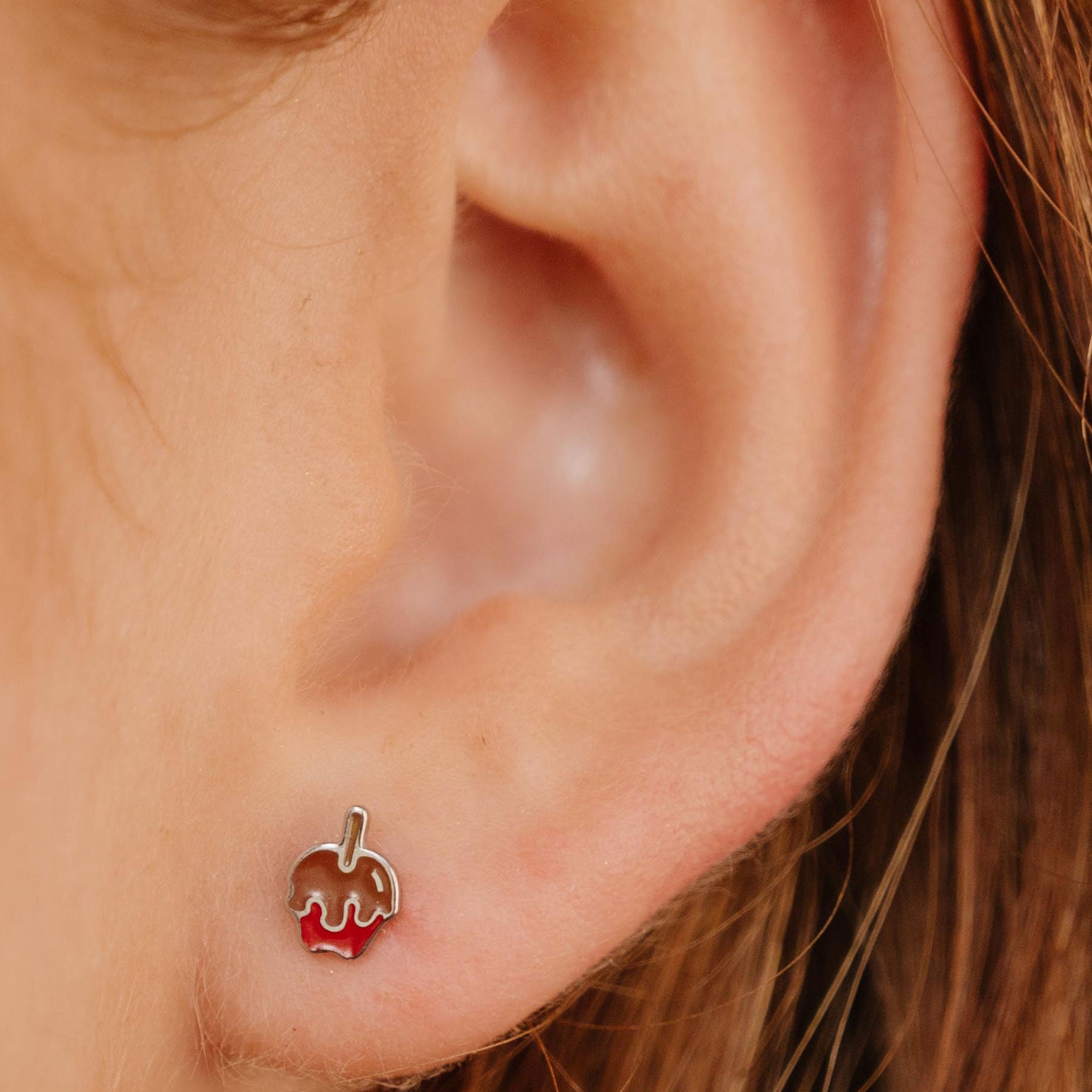 Caramel Apple Flat Back Stud