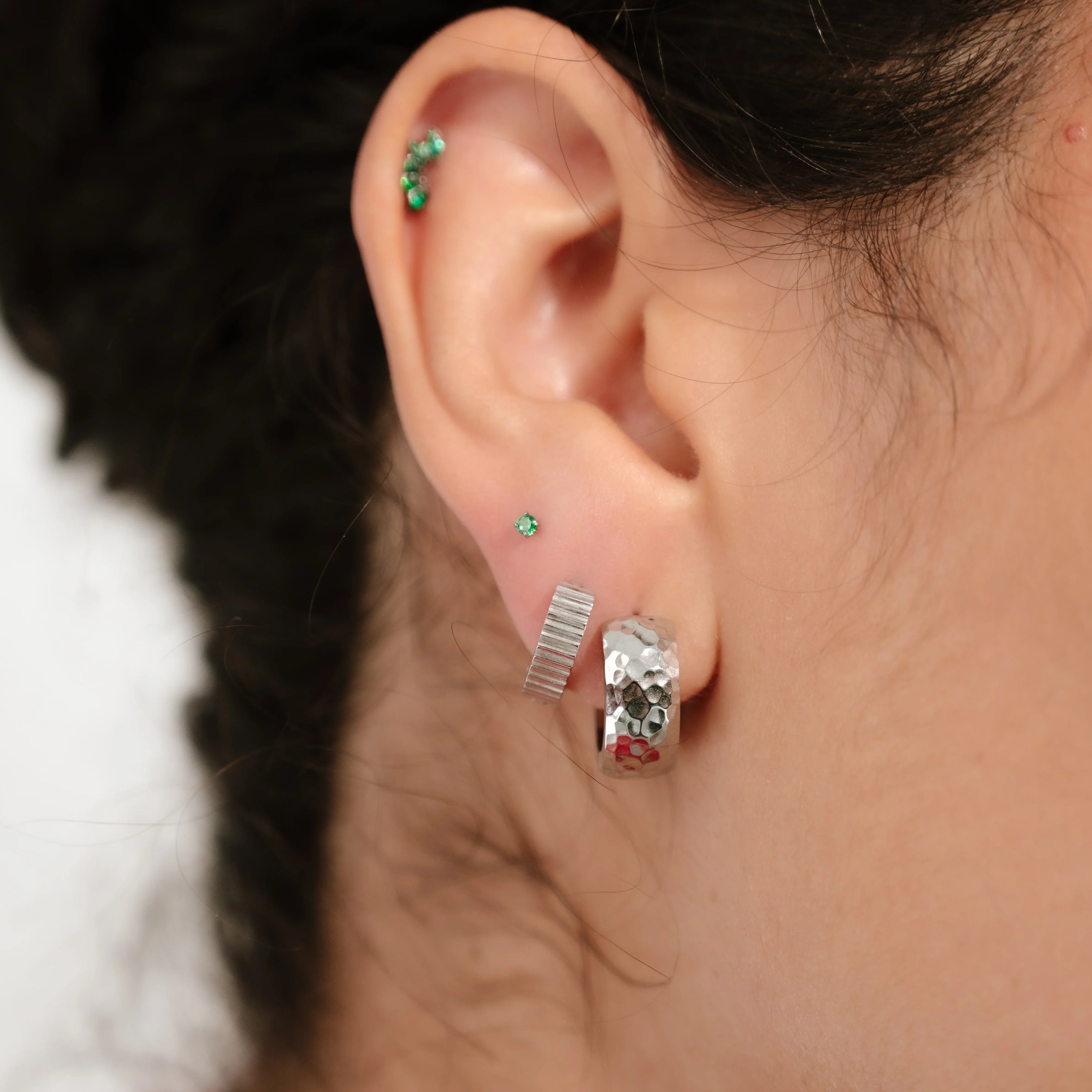 Micro Emerald Gem Flat Back Stud