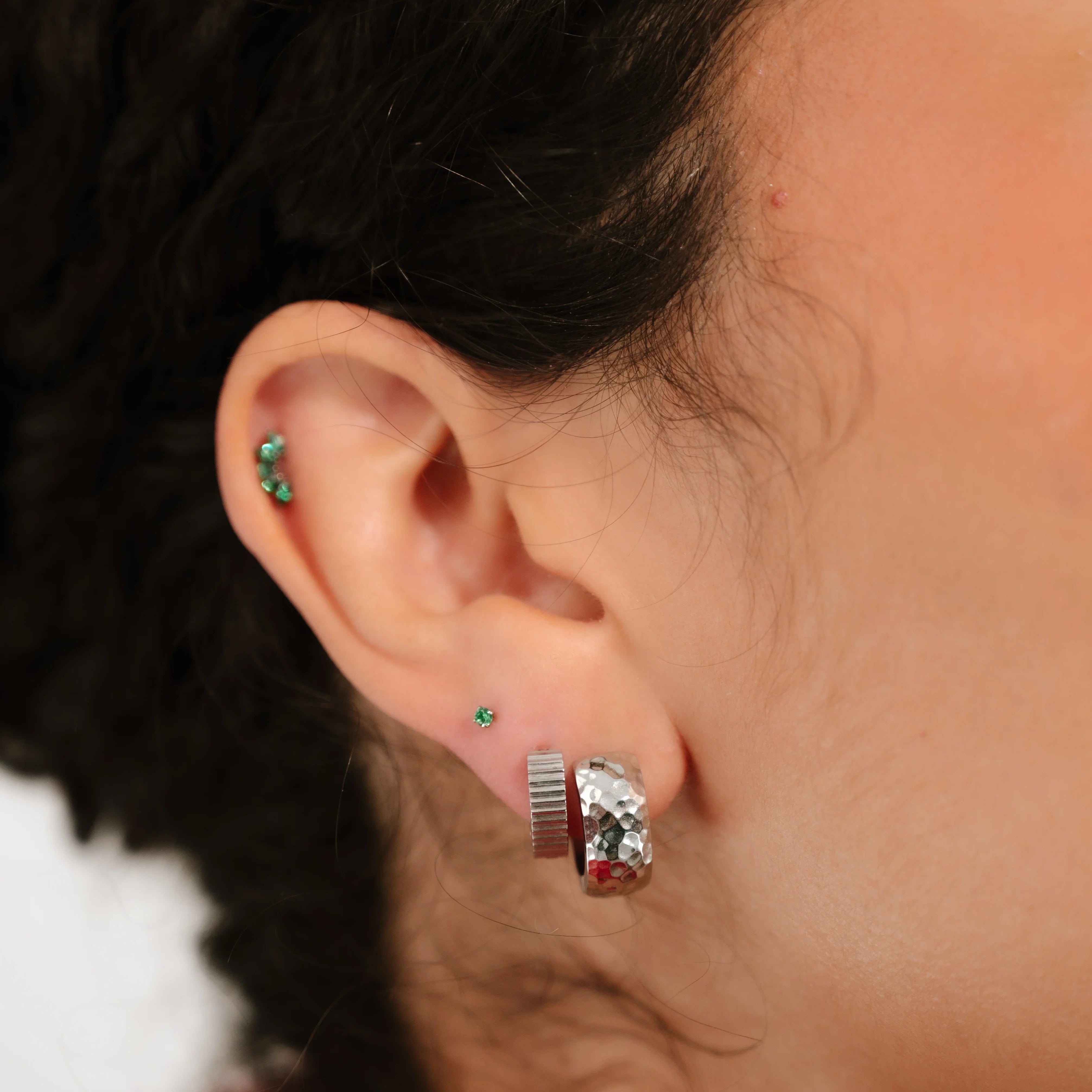 Micro Emerald Gem Flat Back Stud