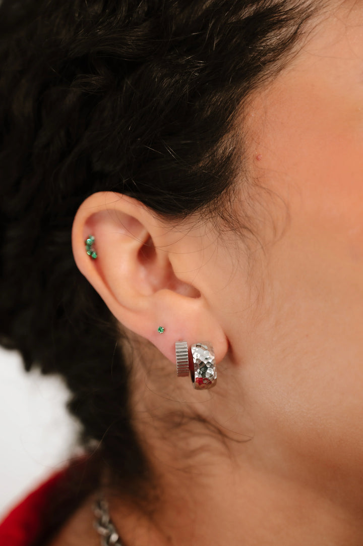 Micro Emerald Gem Flat Back Stud
