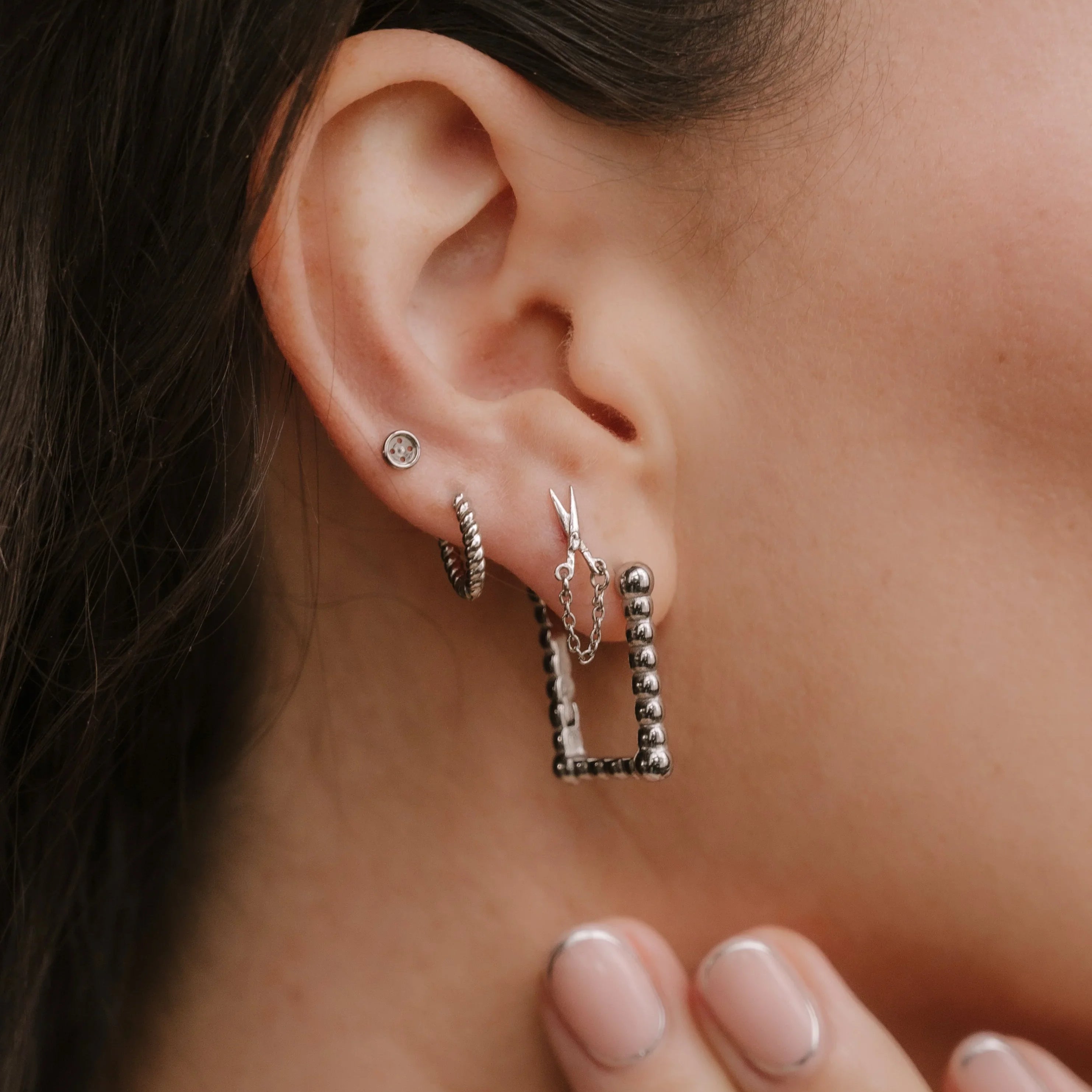 Button Flat Back Stud