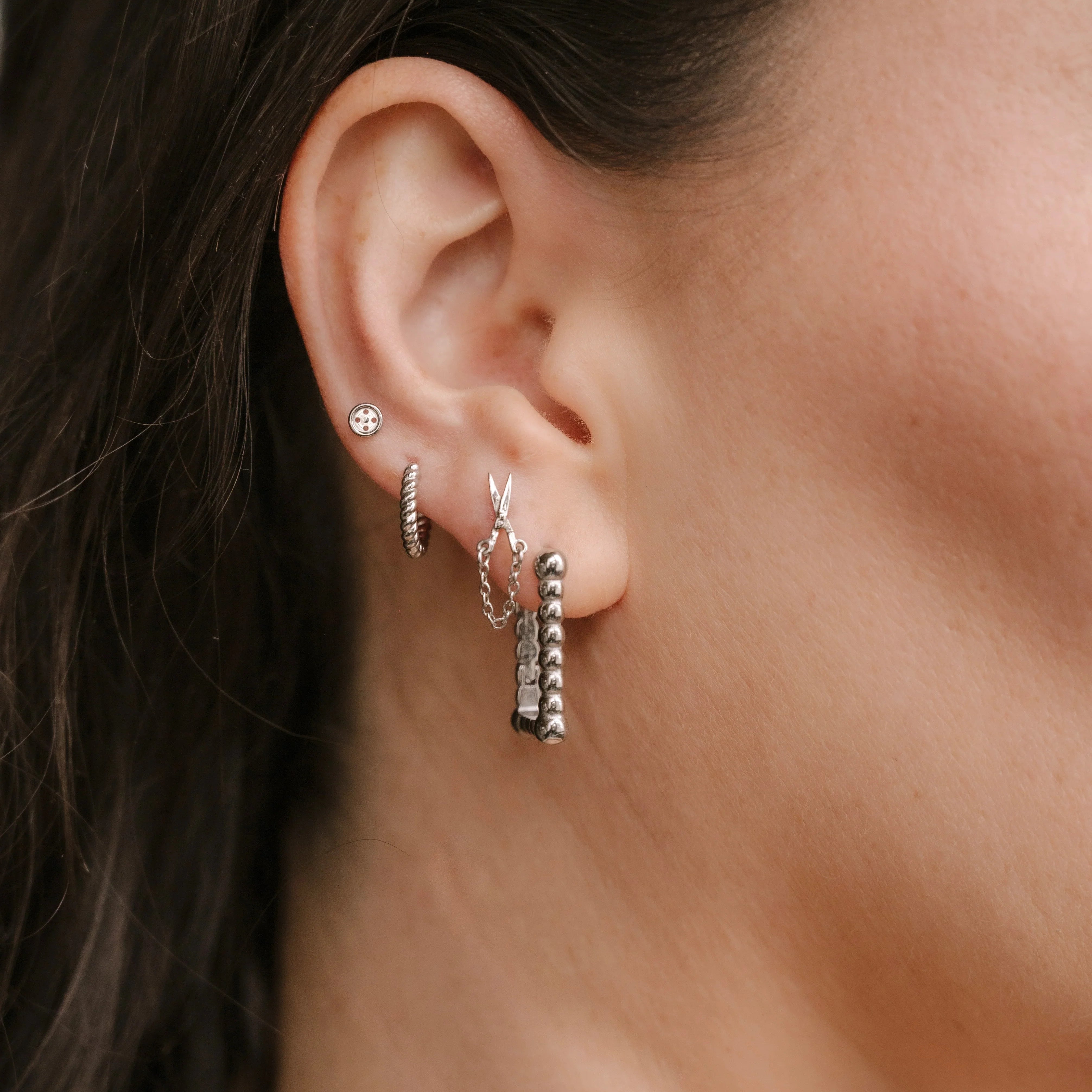 Button Flat Back Stud