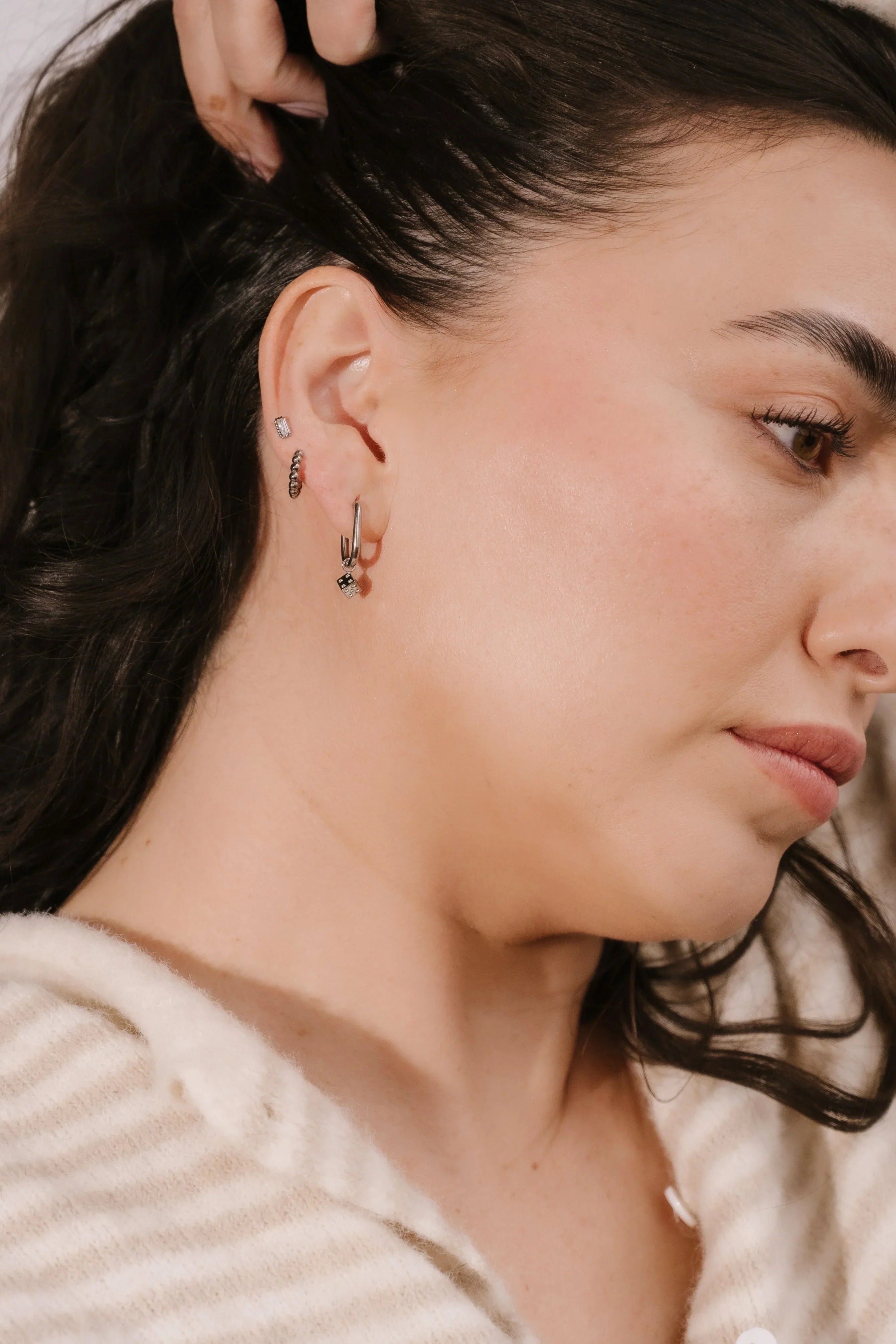 Postage Stamp Flat Back Stud