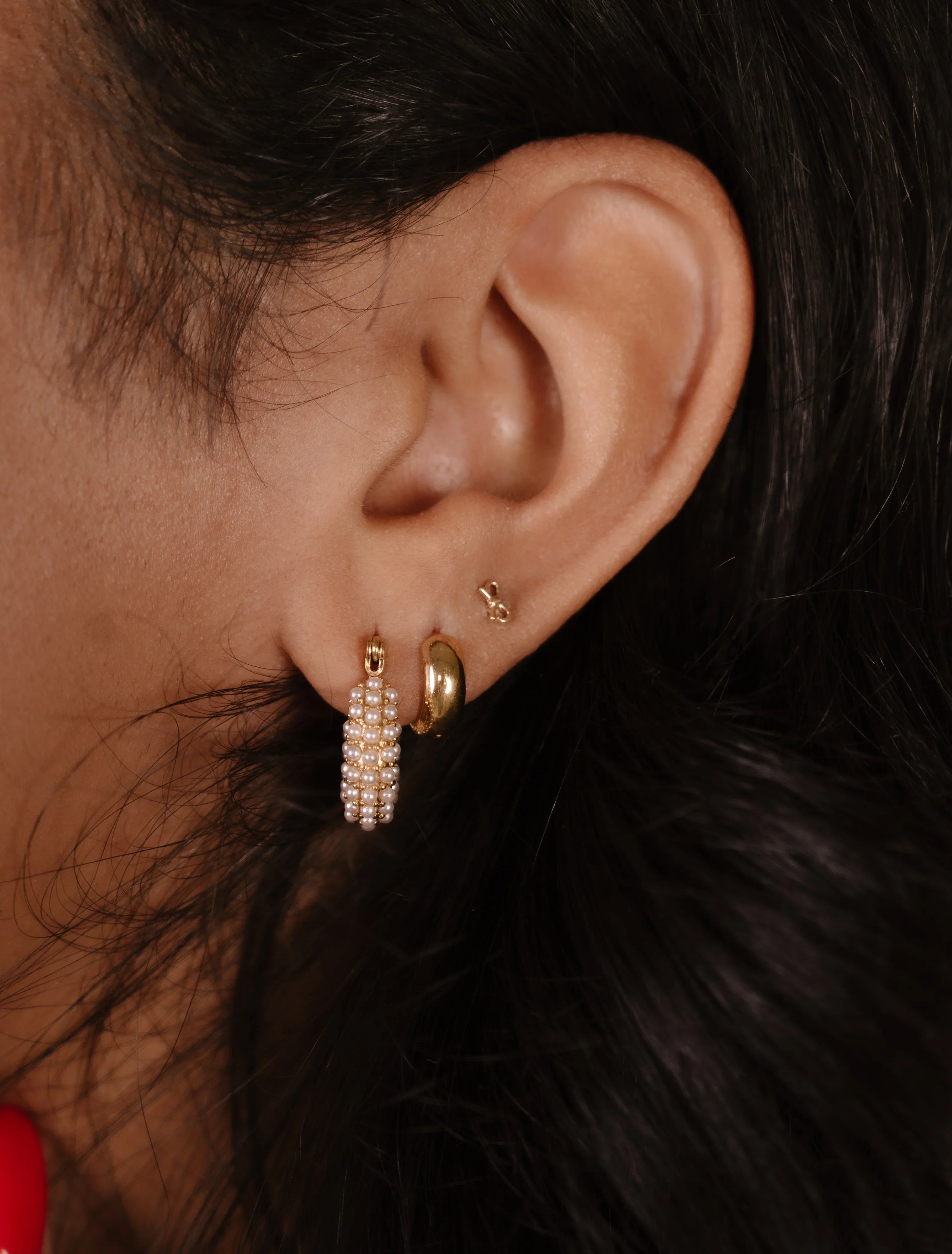 Amélie Mini Bow Flat Back Stud