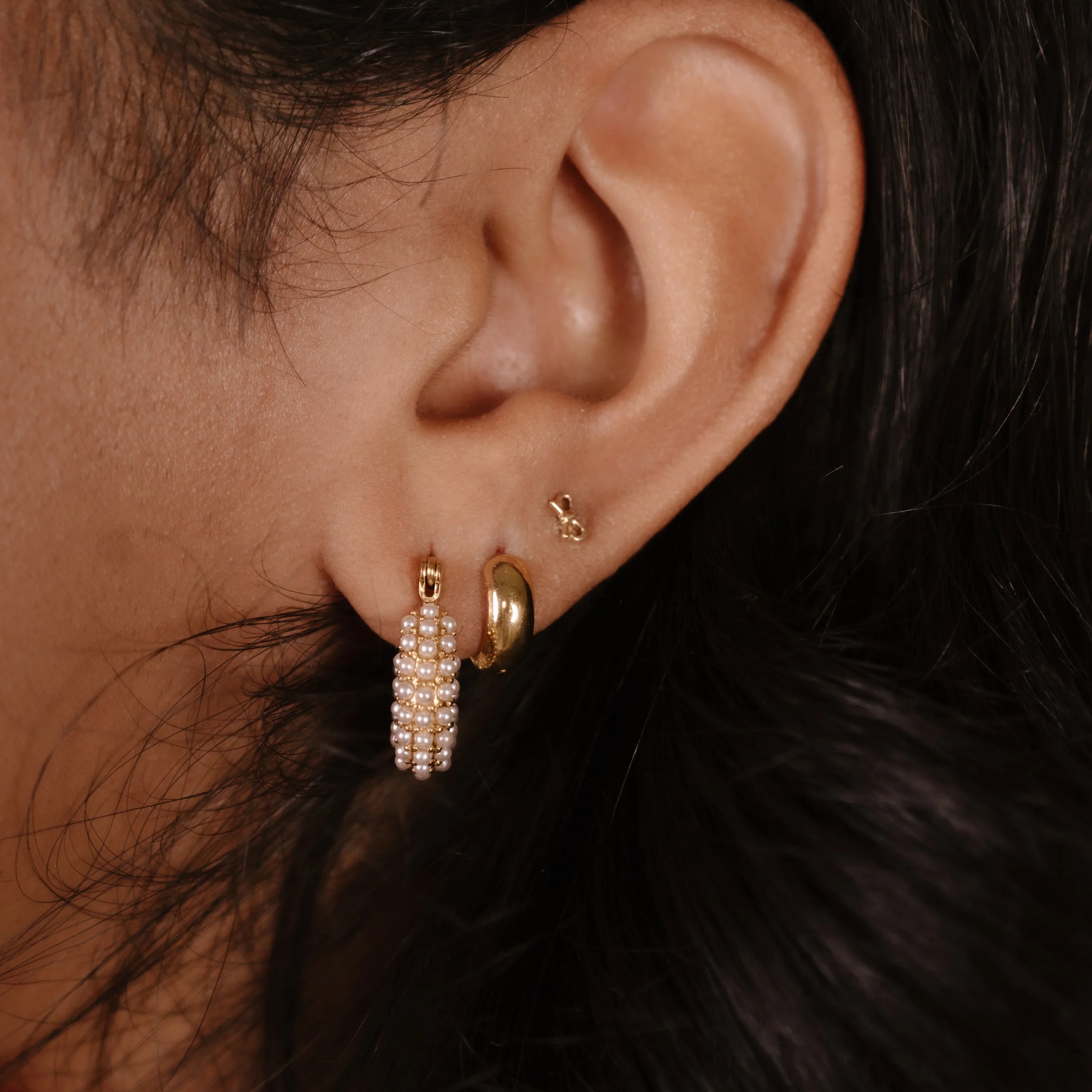 Amélie Mini Bow Flat Back Stud