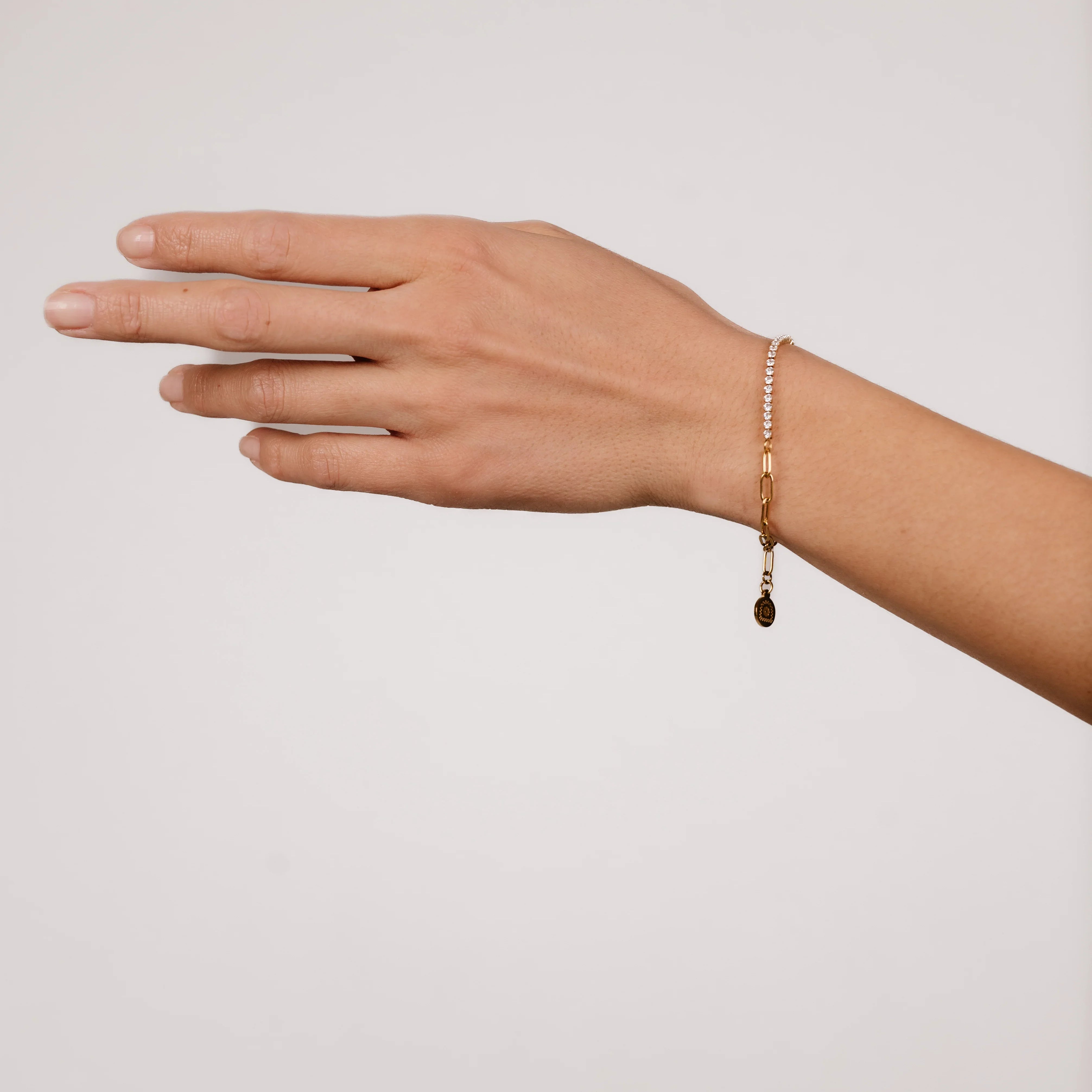 Tennis-Paperclip Hybrid Bracelet