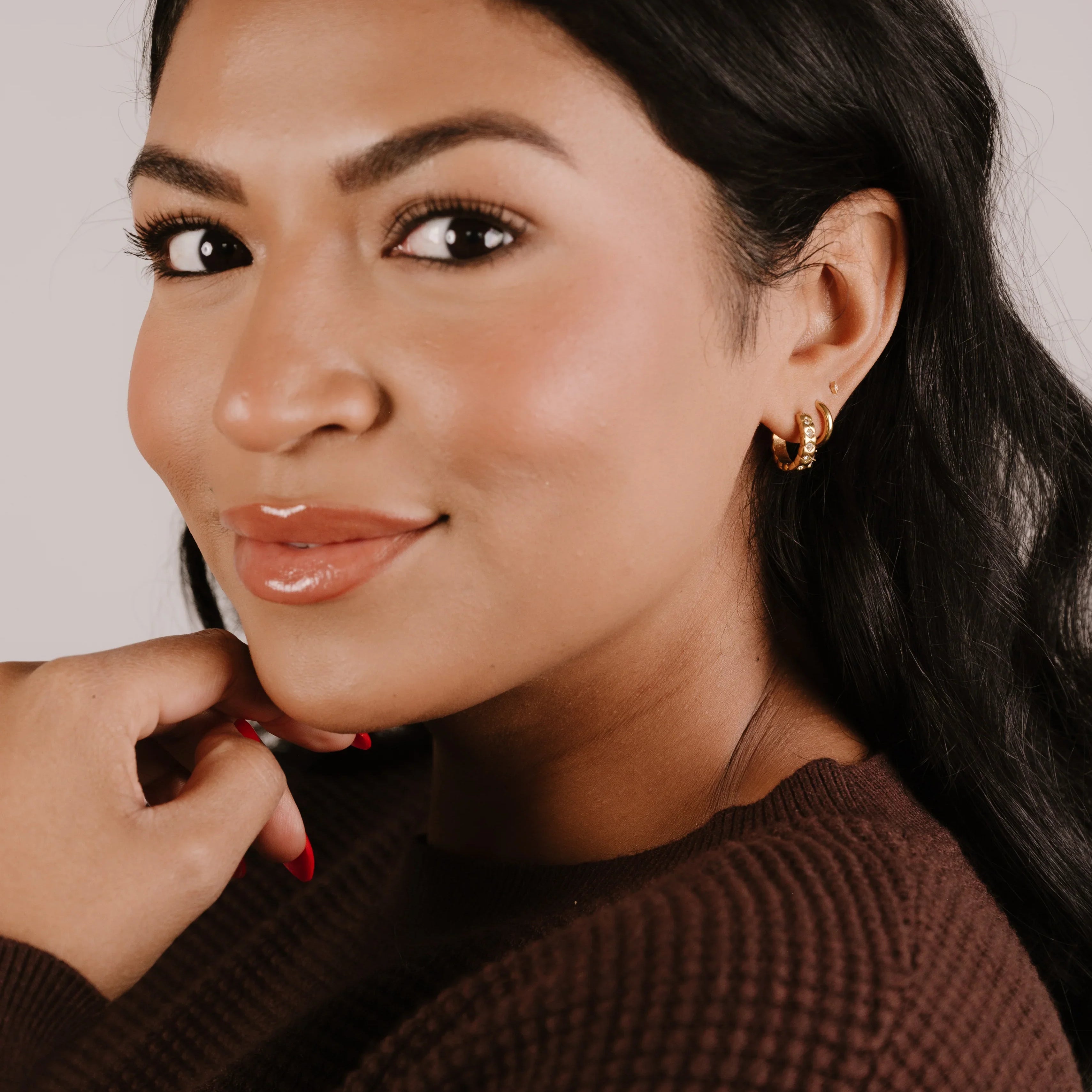 Quilted Zirconia Hoops