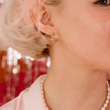 Angelic Diamond and Pearl Hoops