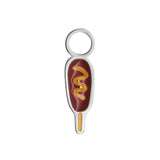 Corn Dog Enamel Hoop Charm