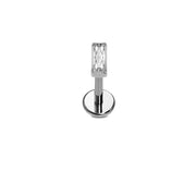 Bezel Baguette Flat Back Stud