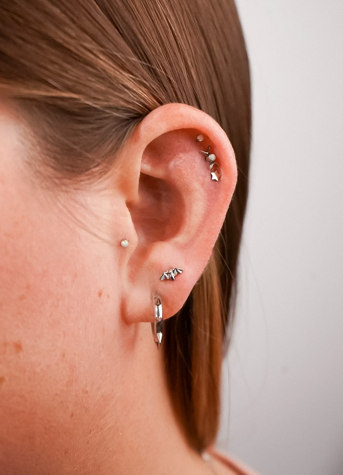 Mini Opal Lunar Phase Flat Back Stud