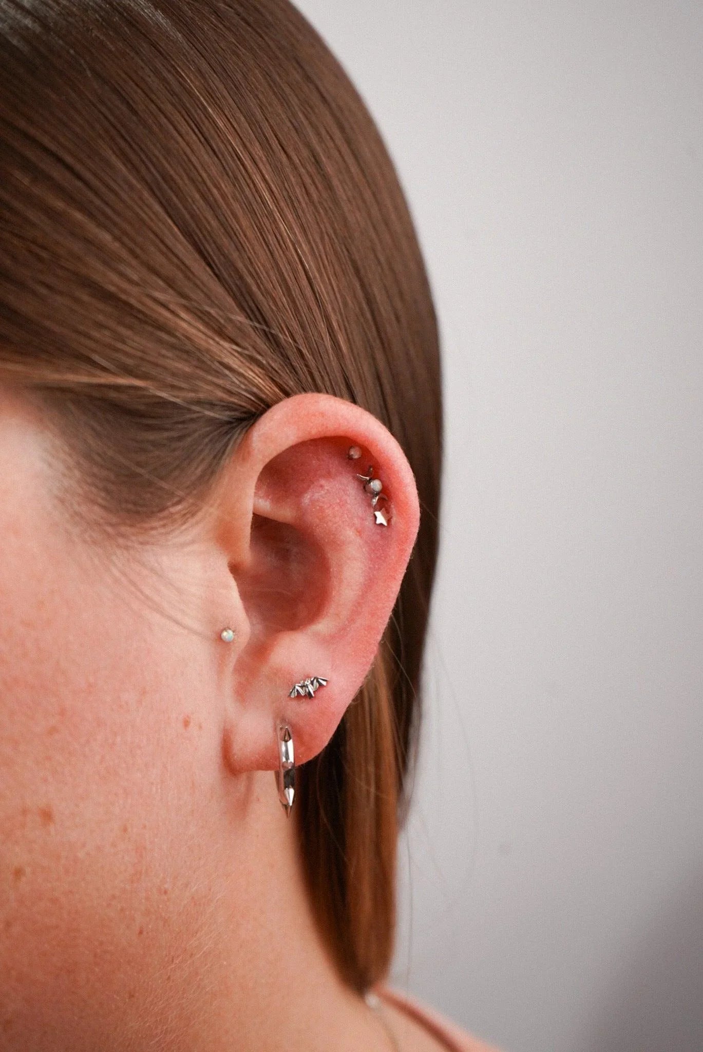 Mini Opal Lunar Phase Flat Back Stud