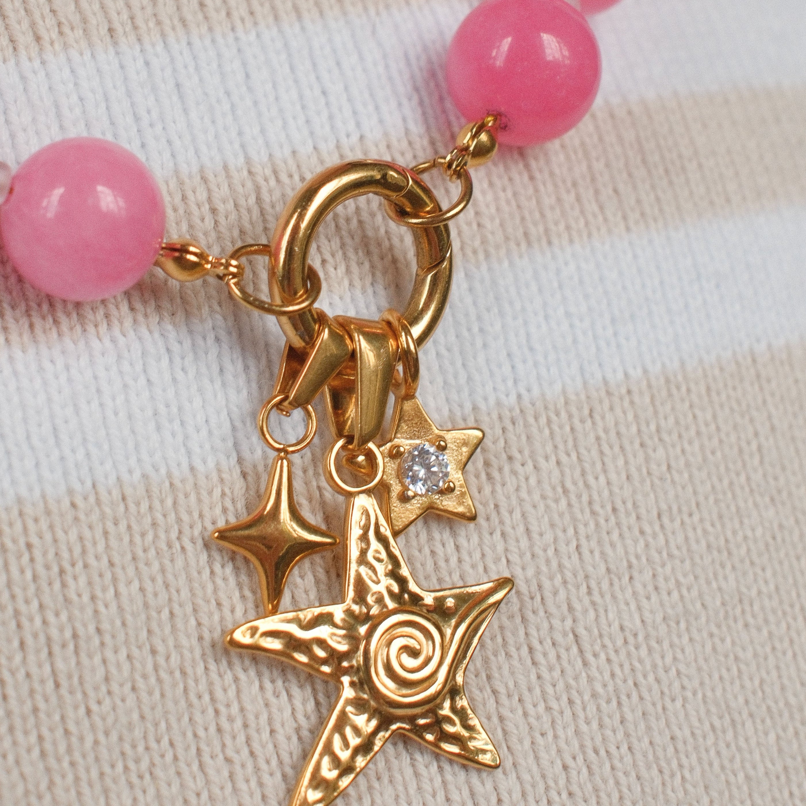 Spiral Starfish Necklace Charm