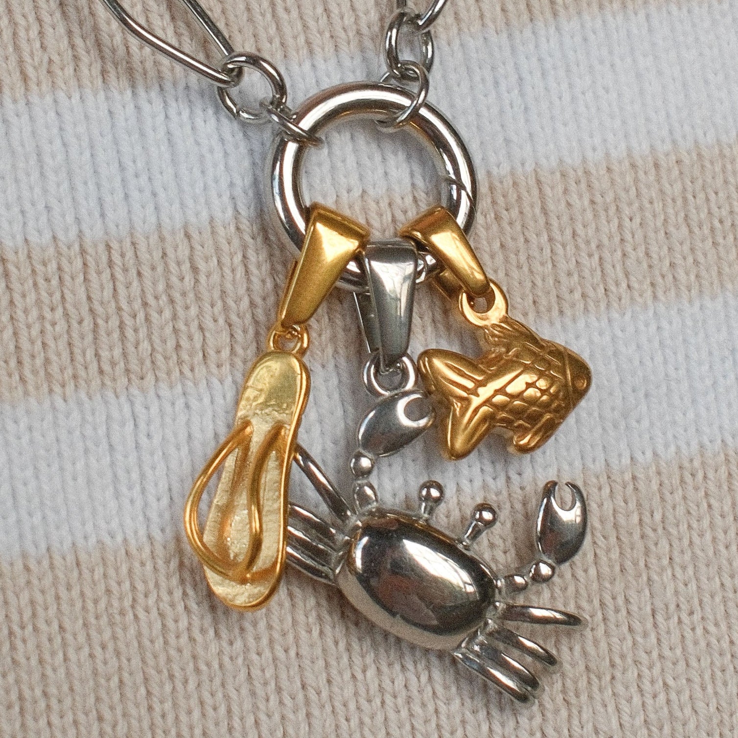 Crab Necklace Charm
