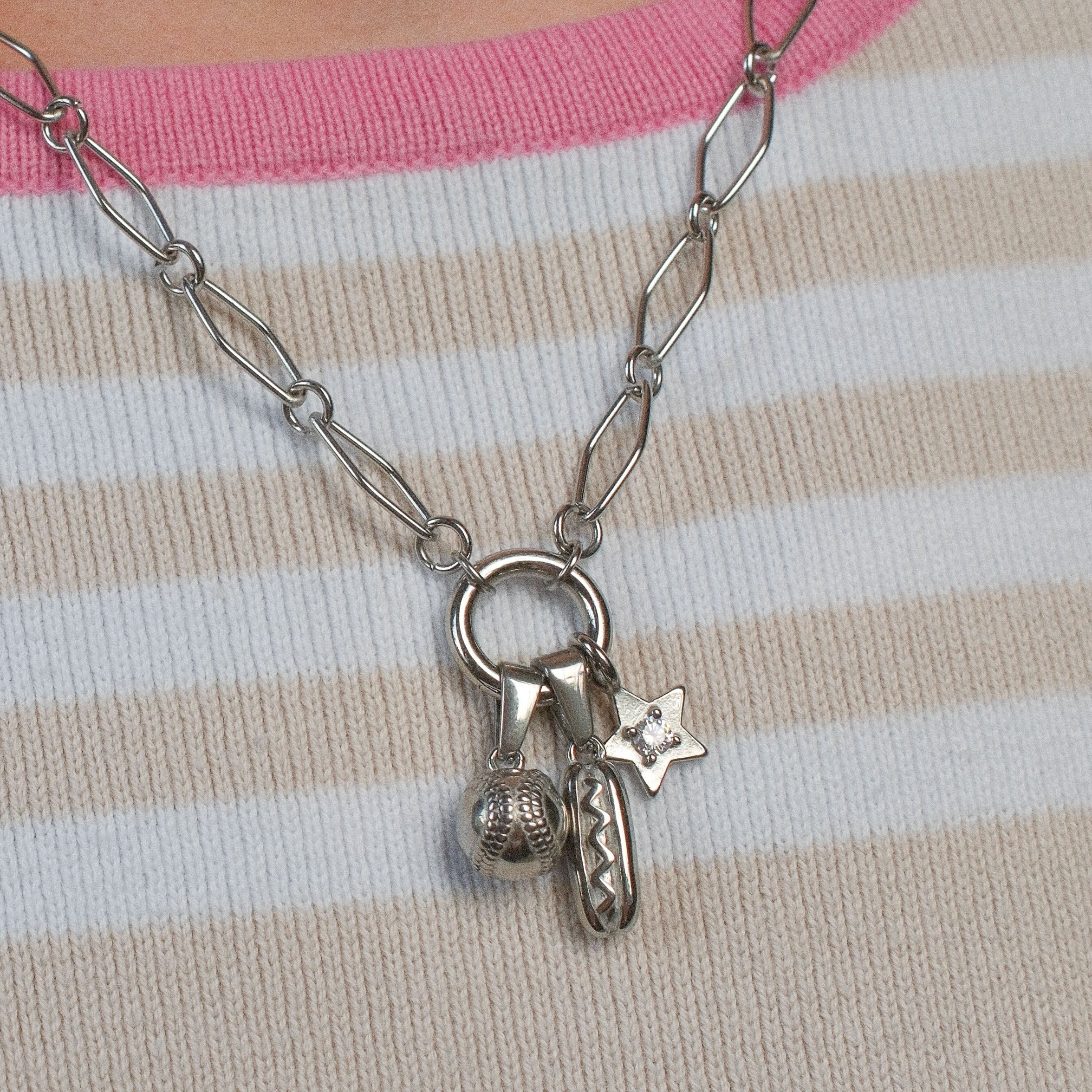 Baseball Necklace Charm