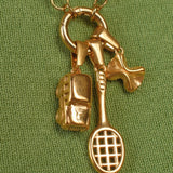 Badminton Racket Necklace Charm