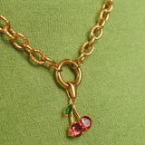 Cherry Gem Necklace Charm