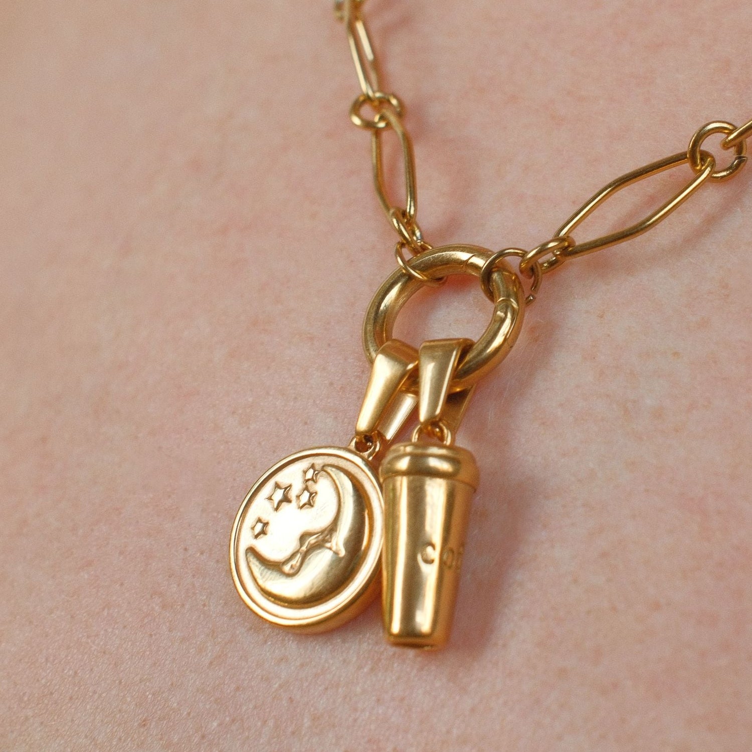 Celestial Coin Necklace Charm