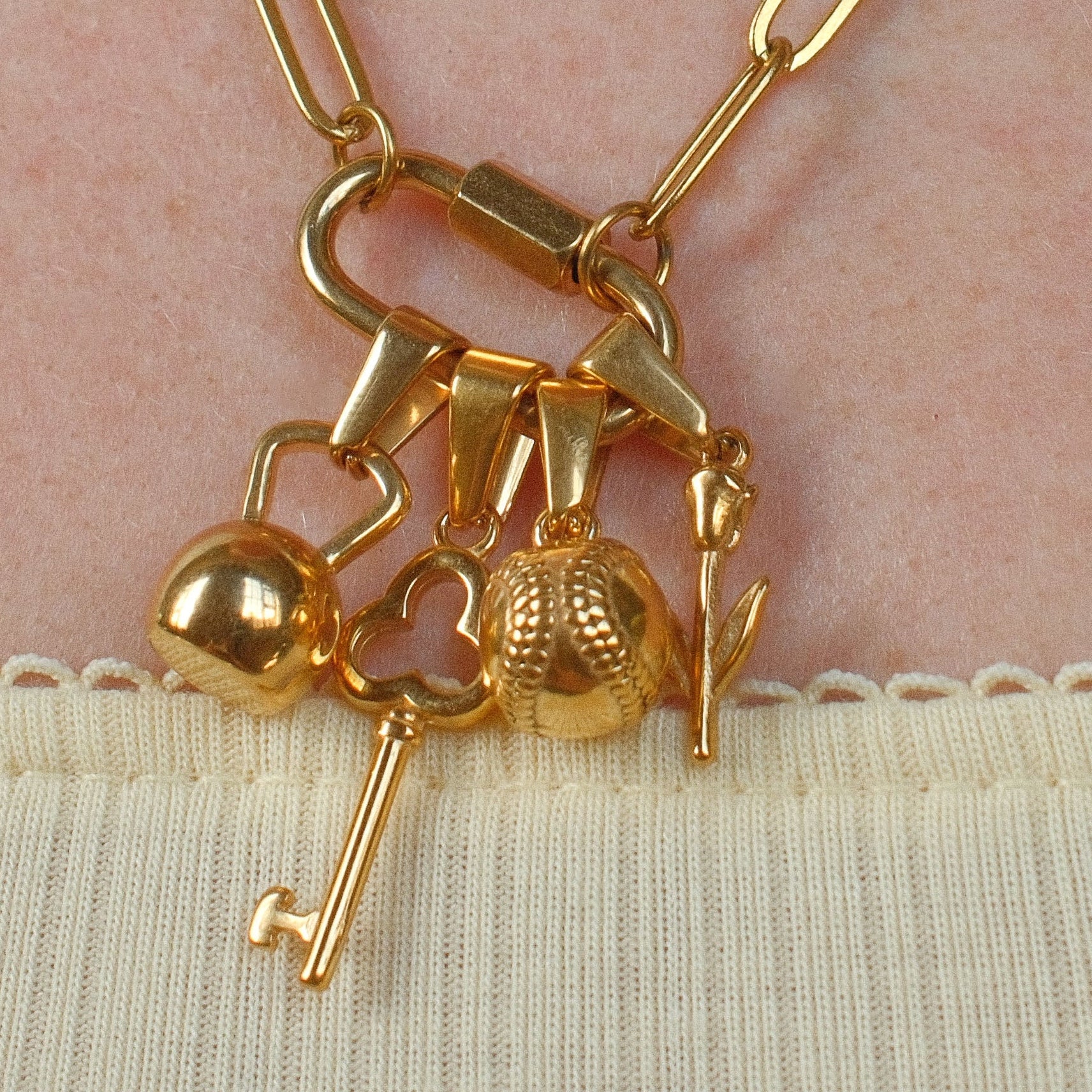 Vintage Key Necklace Charm