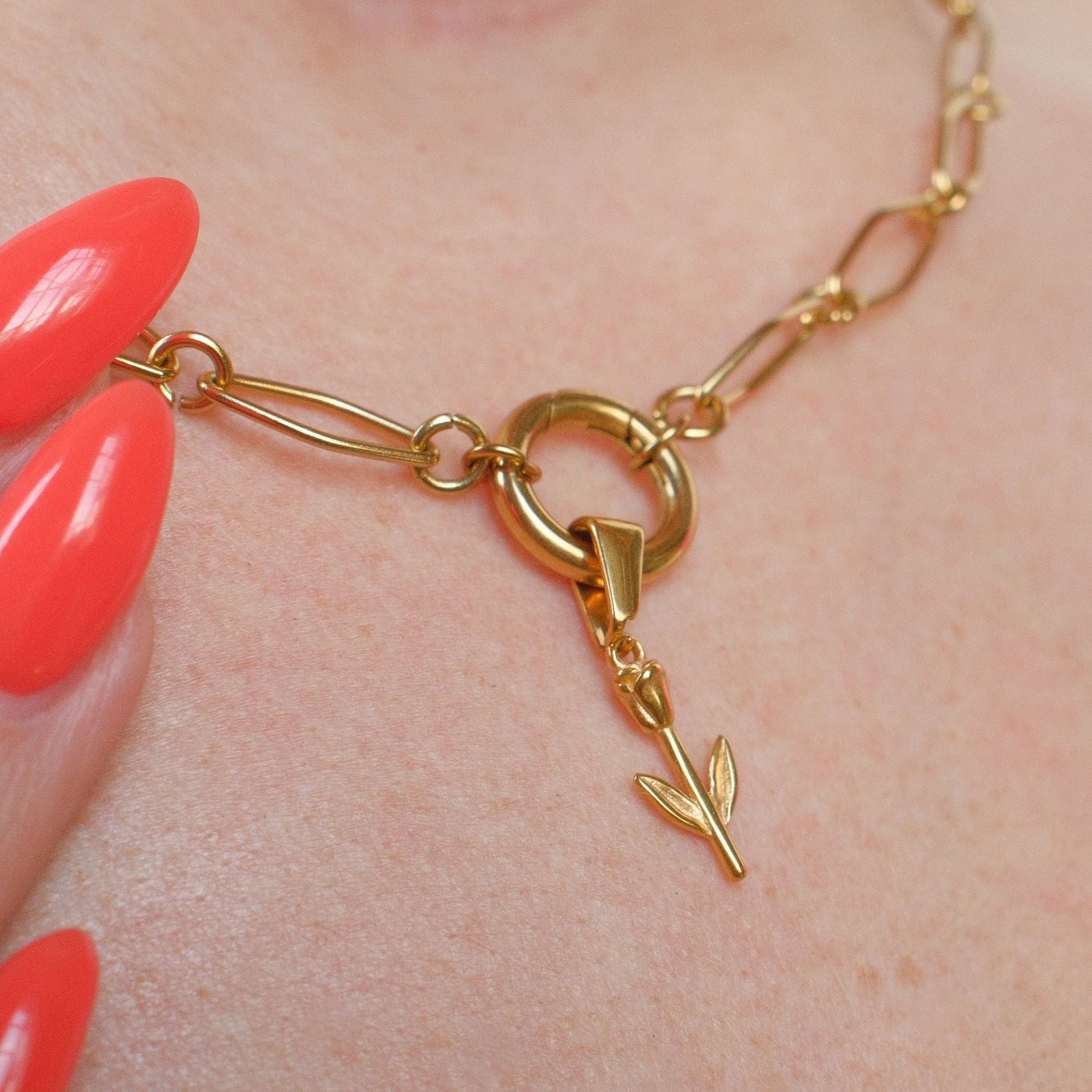 Tulip Necklace Charm