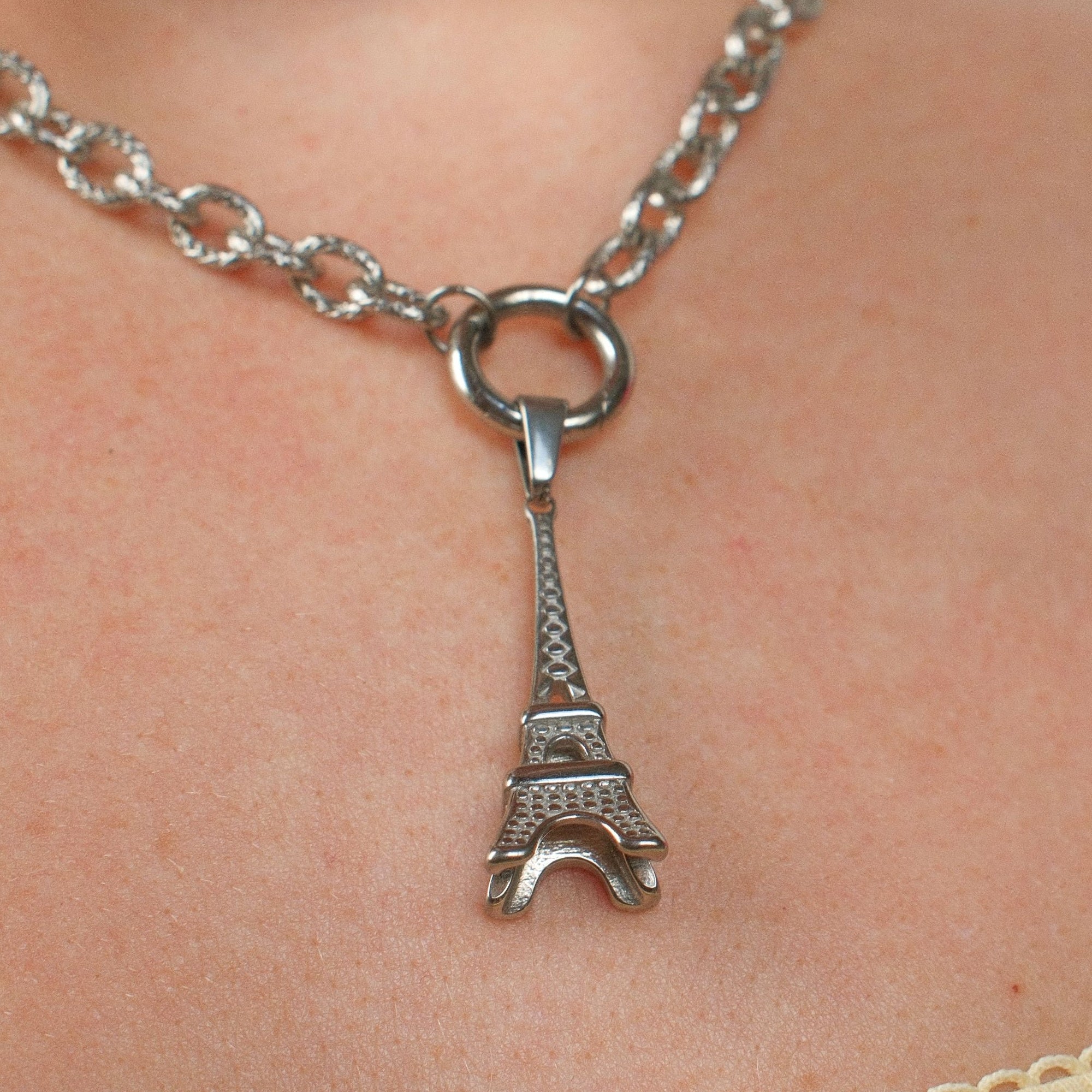 Eiffel Tower Necklace Charm
