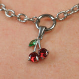 Cherry Gem Necklace Charm