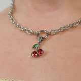 Cherry Gem Necklace Charm
