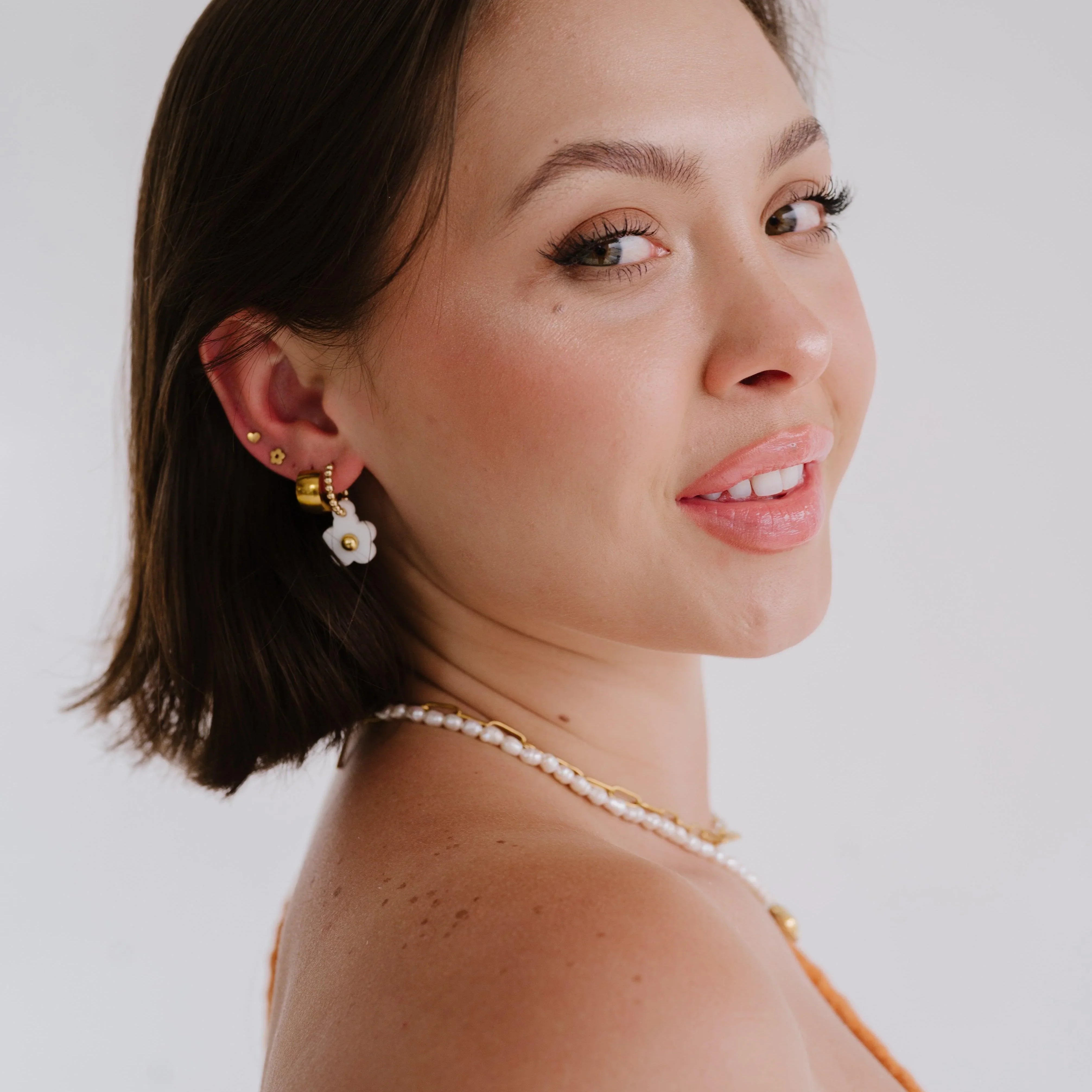 Heart Flat Back Stud
