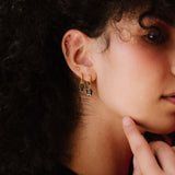 Skeleton-In-A-Coffin Hoop Charm