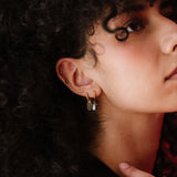 Onyx Hoop Earrings