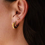 Black Titanium Celestial Hoops