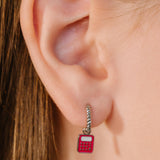 Calculator Enamel Hoop Charm