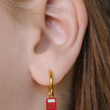 Calculator Enamel Hoop Charm